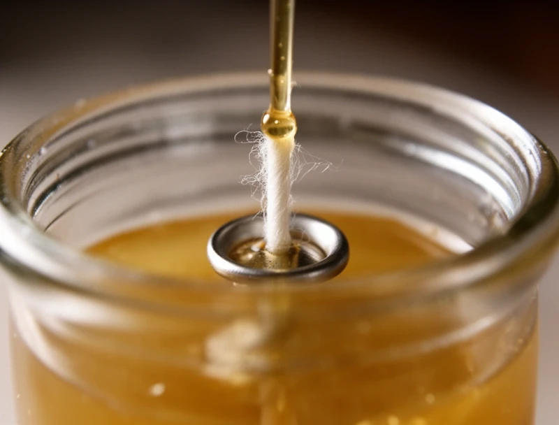 ワックスの手注ぎ