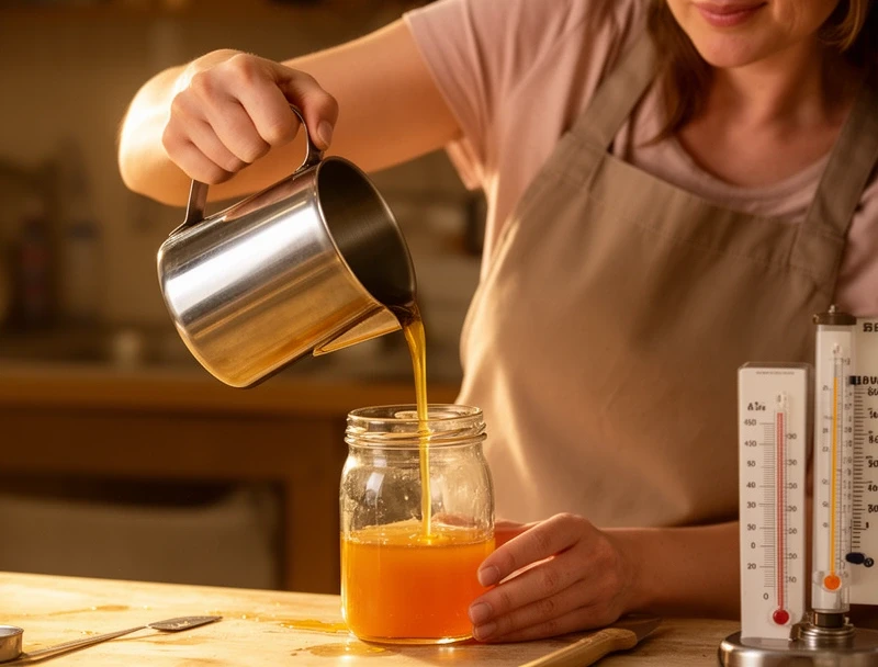 キャンドル注ぎ作業