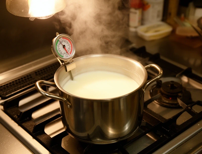 ワックスの湯煎作業